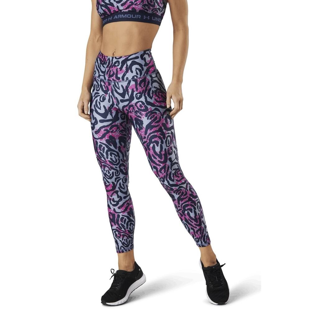 Under Armour HeatGear Printed Compression Capri Leggings - Size L